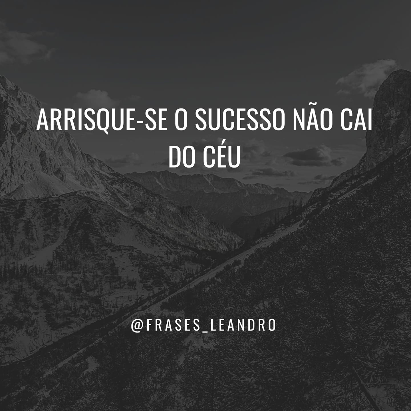 Arrisque-se o sucesso não cai do céu