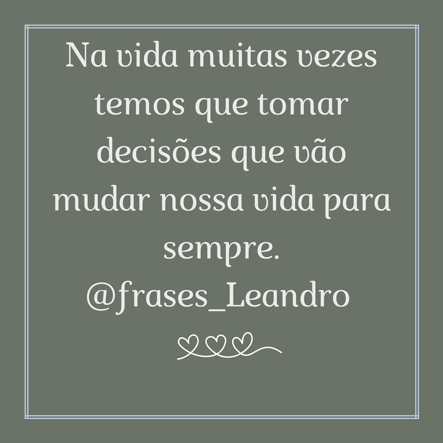 Na vida muitas vezes temos que tomar decisões que vão mudar nossa vida para sempre.